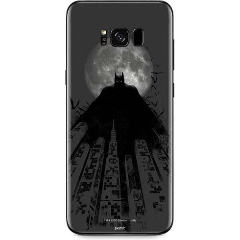 DC Comics Batman On City with Moon Art Galaxy S8 Plus Skin